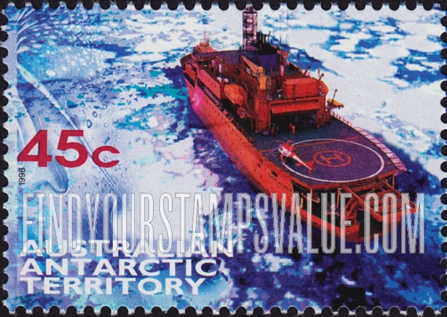 FindYourStampsValue: AUSTRALIAN ANTARCTIC TERRITORY - Modes of Transportion: Ship, “Aurora Australis”