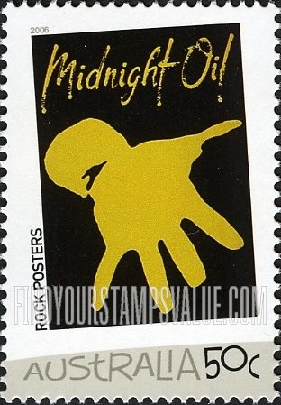 FindYourStampsValue: Rock Posters: Midnight Oil, 1979