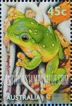 FindYourStampsValue: Pond Fauna: Magnificent tree frog