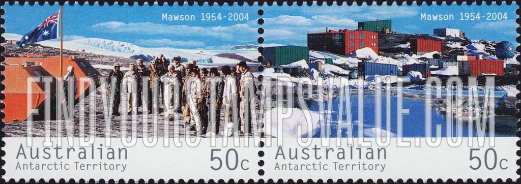 FindYourStampsValue: AUSTRALIAN ANTARCTIC TERRITORY - Mawson Station, 50th Anniversary