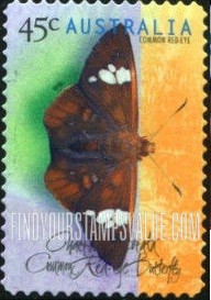 FindYourStampsValue: Butterflies: Common red-eye