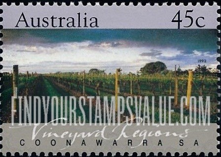 FindYourStampsValue: Vineyard Regions: Coonawarra South Australia