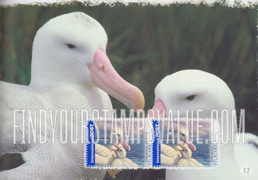 FindYourStampsValue: Endangered Animals: Wandering albatross, horizontal