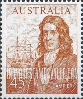 FindYourStampsValue: Early Navigators Type of 1963: William Dampier and “Roebuck” sailing ship