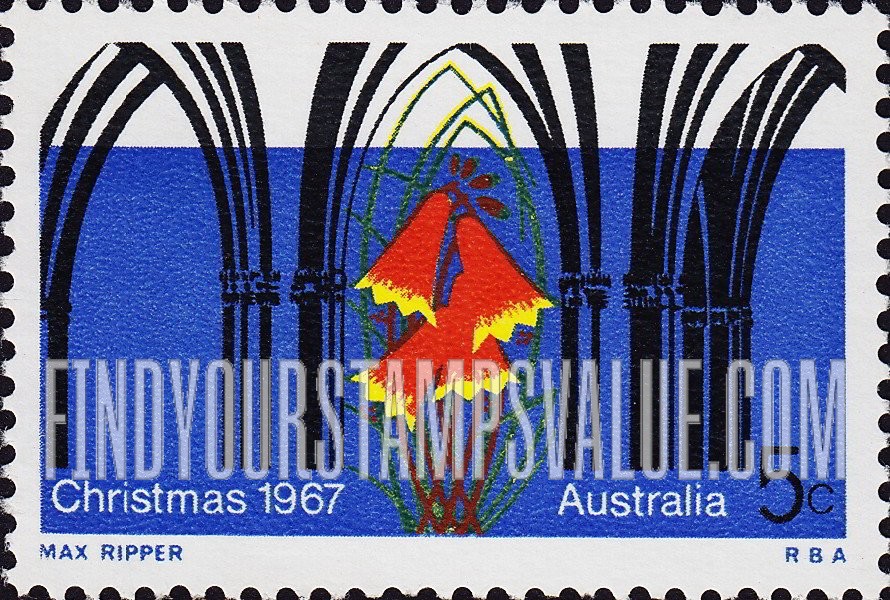 FindYourStampsValue: Gothic Arches and Christmas Bell Flower