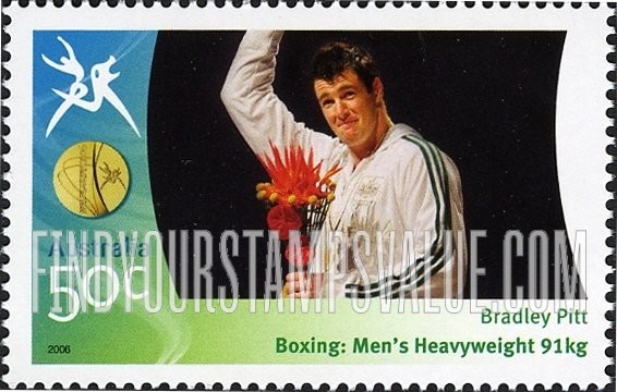 FindYourStampsValue: Medalists at Commonwealth Games: Bradley Pitt