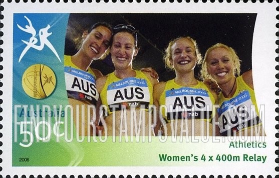 FindYourStampsValue: Medalists at Commonwealth Games: Women’s 4x400m relay team