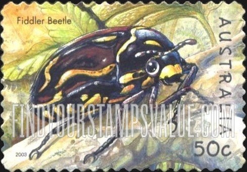 FindYourStampsValue: Insects: Fiddler beetle