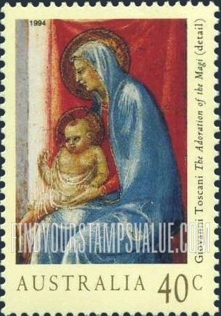 FindYourStampsValue: Christmas: Madonna and Child, vertical
