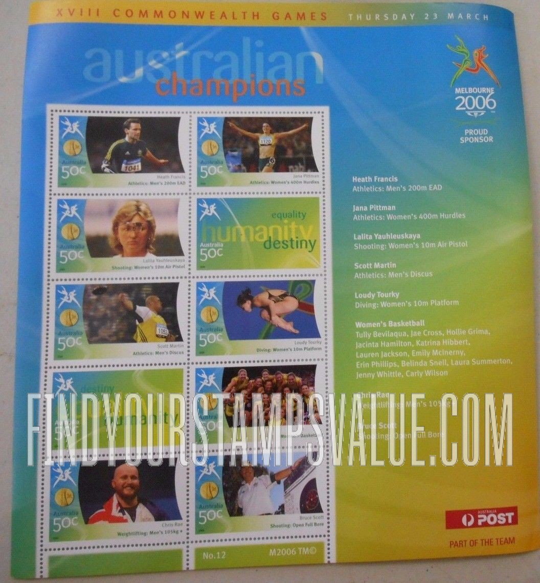 FindYourStampsValue: Medalists at Commonwealth Games