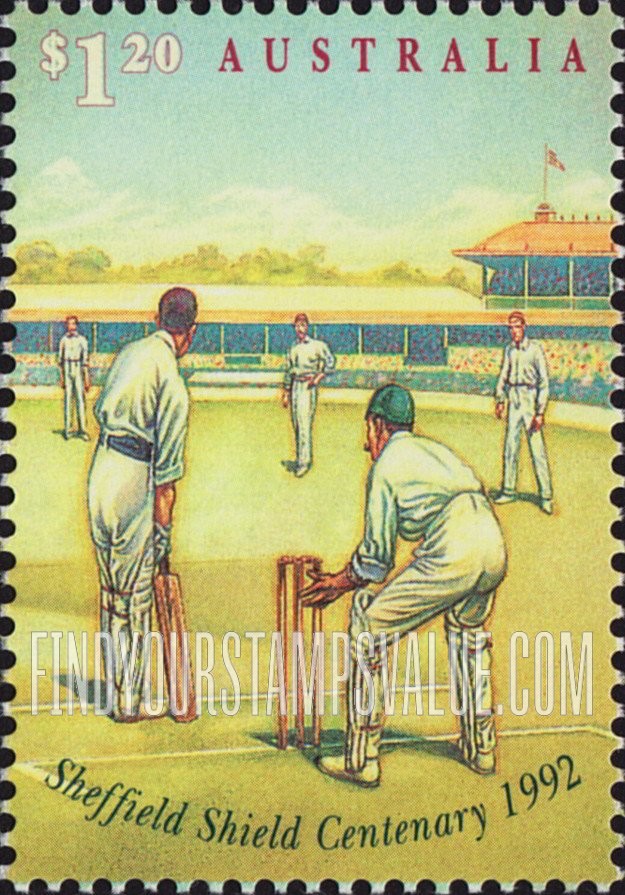 FindYourStampsValue: Sheffield Shield Cricket Competition, Centennial: Batsman, wicket keeper