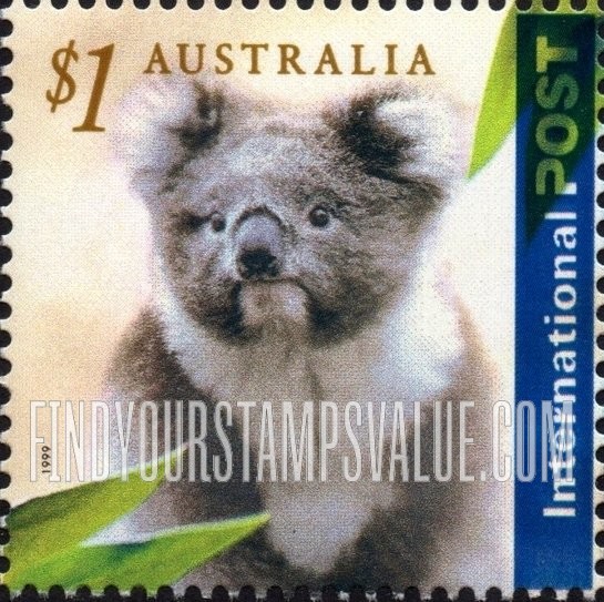 FindYourStampsValue: Koala: Overprinted in Dark Blue