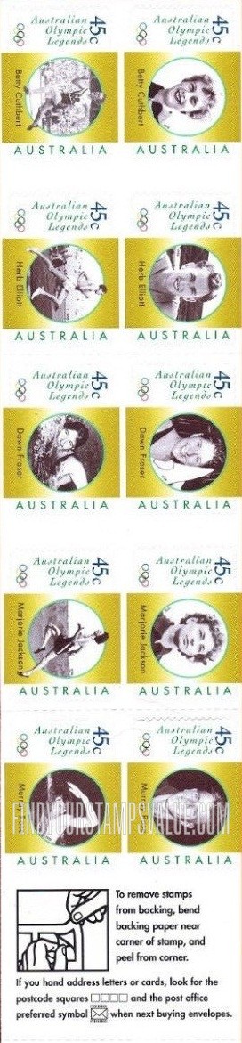 FindYourStampsValue: Legends Type of 1997