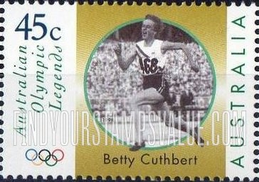 FindYourStampsValue: Legends Type of 1997: Cuthbert running