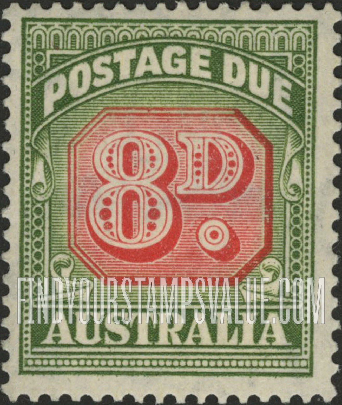FindYourStampsValue: POSTAGE DUE - Type of 1938 Value Tablet Redrawn: Numeral Value