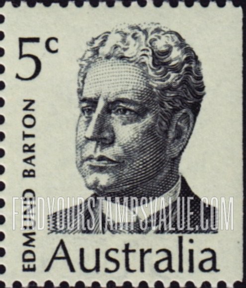 FindYourStampsValue: Prime Ministers: Sir Edmund Barton (1849-1920)