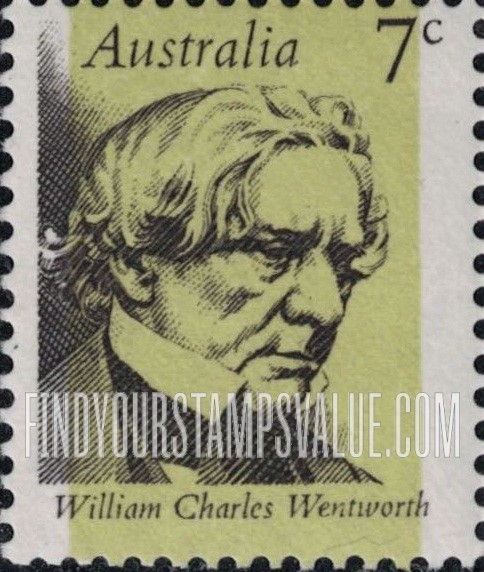 FindYourStampsValue: Famous Australians: William Charles Wentworth, explorer