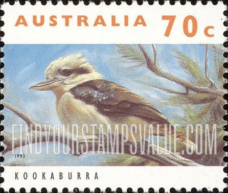 FindYourStampsValue: Threatened Species Type of 1992: Kookaburra