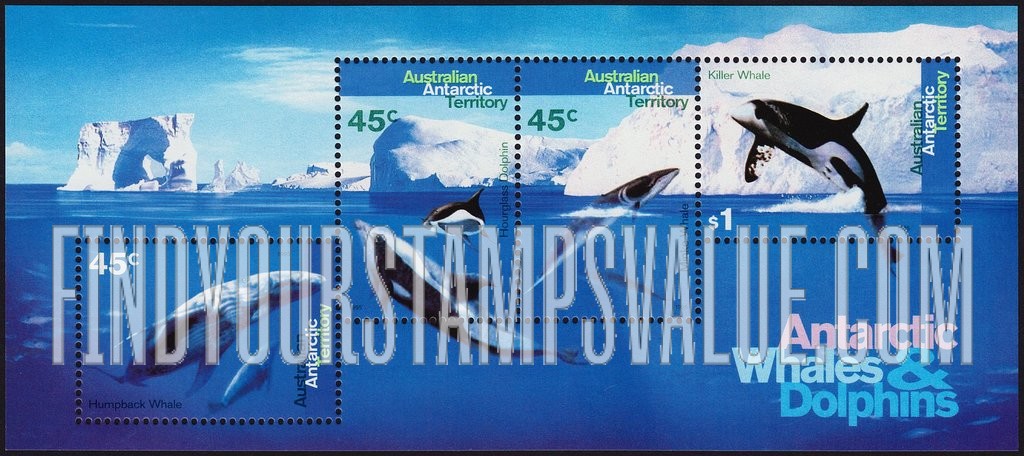 FindYourStampsValue: AUSTRALIAN ANTARCTIC TERRITORY - Whales & Dolphins
