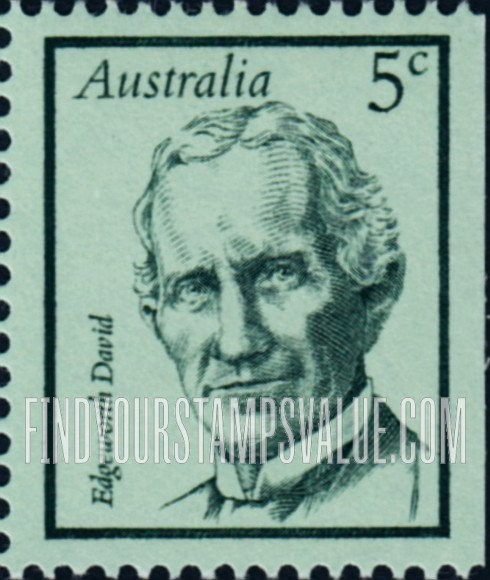 FindYourStampsValue: Famous Australians: Edgeworth David (1858-1934), Geologist