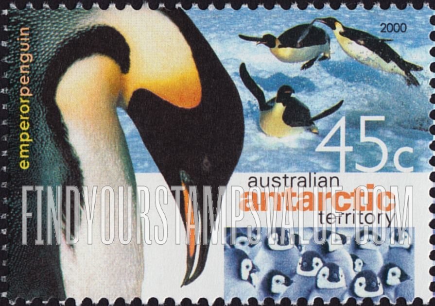 FindYourStampsValue: AUSTRALIAN ANTARCTIC TERRITORY - Penguins: Emperor penguins