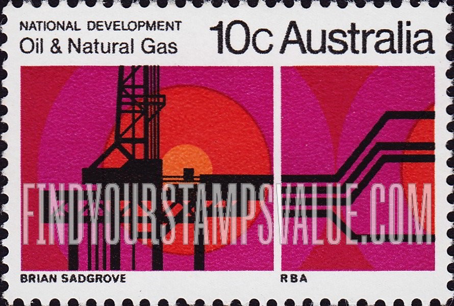 FindYourStampsValue: Oil and natural gas (off-shore drilling rig and pipelines)