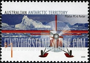 FindYourStampsValue: AUSTRALIAN ANTARCTIC TERRITORY - Aircraft: Pilatus PC-6 Porter