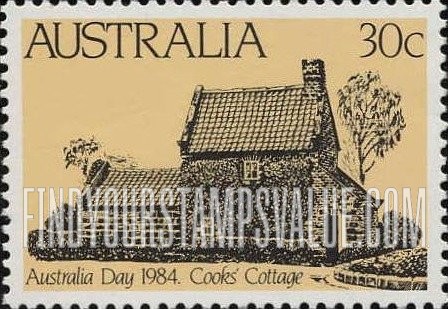 FindYourStampsValue: Australia Day: Cooks’ Cottage