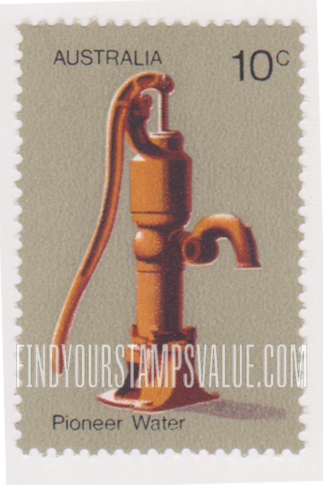 FindYourStampsValue: Water pump, vertical
