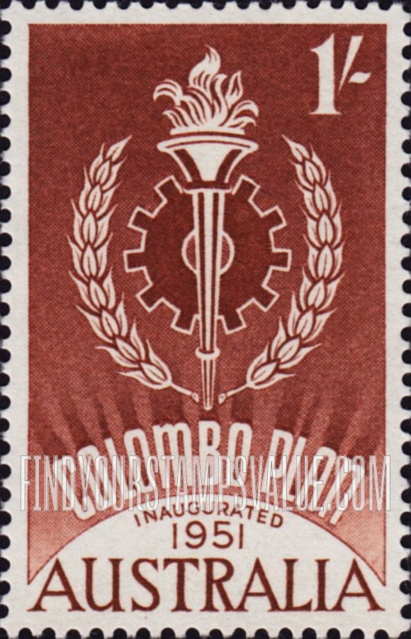 FindYourStampsValue: Colombo Plan Emblem