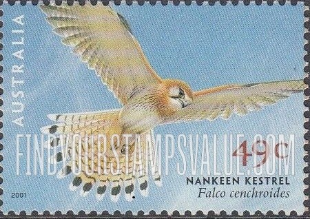 FindYourStampsValue: Birds of Prey: Nankeen kestrel