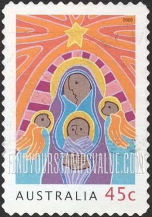 FindYourStampsValue: Christmas: Madonna and Child with Angels