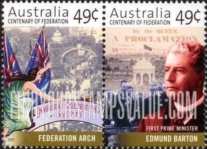 FindYourStampsValue: Federation of Australia, Centennial