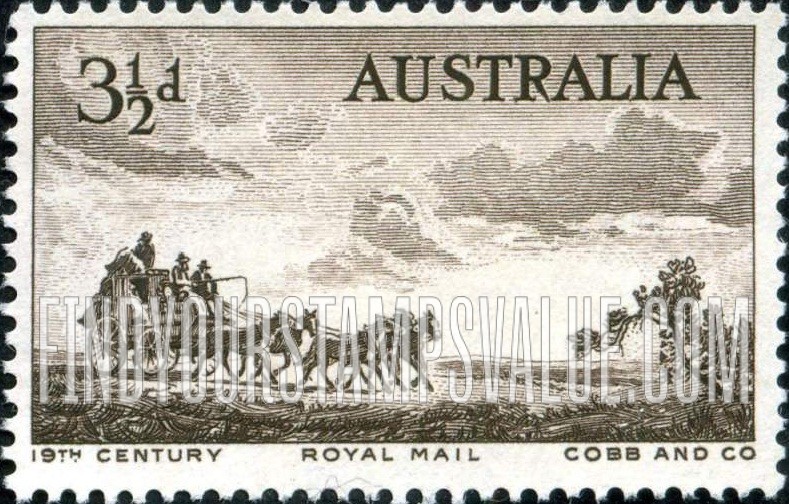 FindYourStampsValue: Cobb and Company Mail Coach