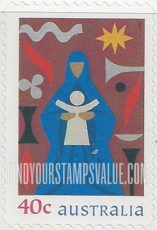 FindYourStampsValue: Christmas: Madonna and child, vertical