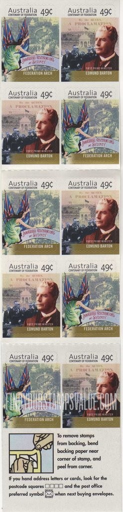 FindYourStampsValue: Federation of Australia, Centennial