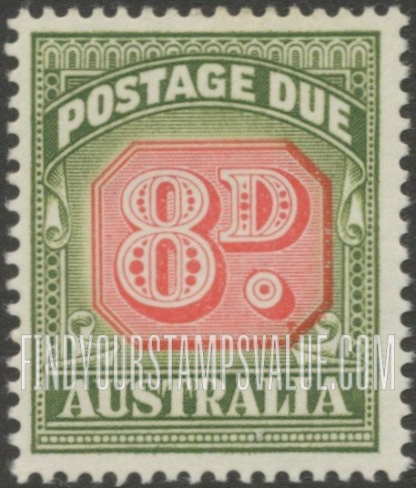 FindYourStampsValue: POSTAGE DUE - Redrawn Type of 1947-57: Numeral Value