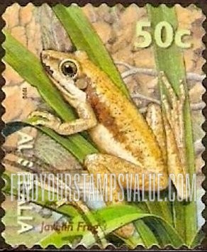 FindYourStampsValue: Pond Fauna: Javelin frog