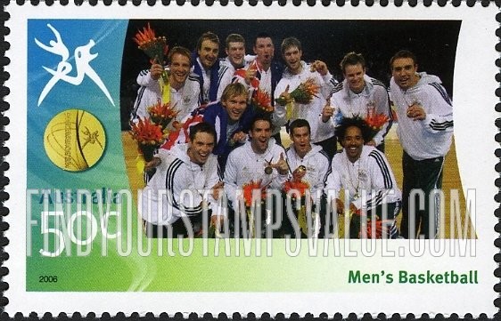 FindYourStampsValue: Medalists at Commonwealth Games: Men’s basketball team