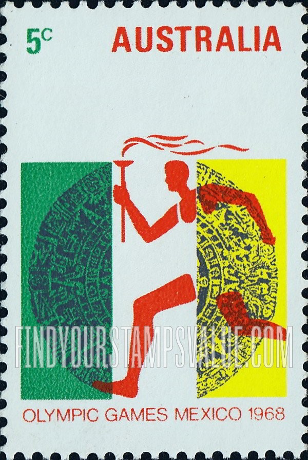 FindYourStampsValue: Runner and Aztec Calendar Stone