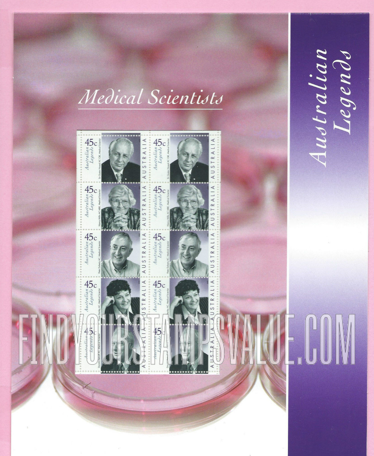 FindYourStampsValue: Australian Legends Type of 1997