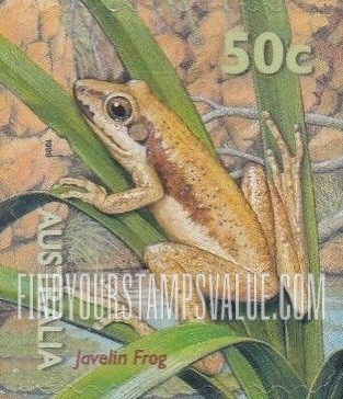 FindYourStampsValue: Pond Fauna: Javelin frog