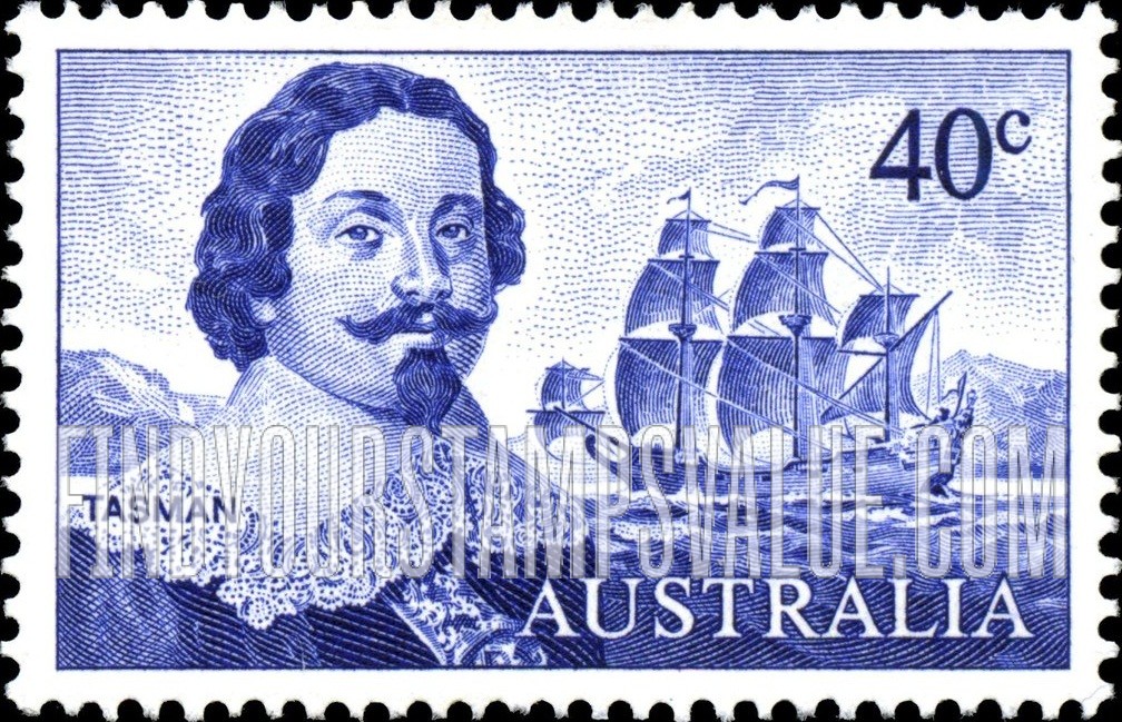 FindYourStampsValue: Abel Tasman and ship: Types of 1963-65