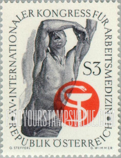 FindYourStampsValue: Sick Worker and Health Emblem