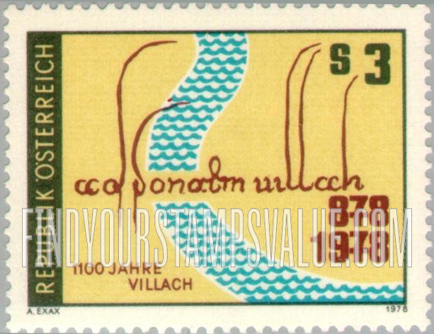 FindYourStampsValue: First Documentary Reference to Villach, “ad pontem uillah”