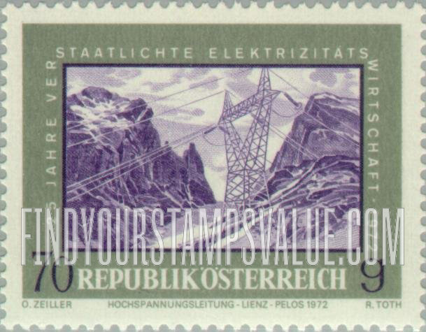 FindYourStampsValue: Power Line in Carnic Alps