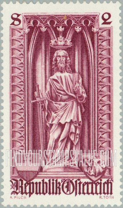FindYourStampsValue: Statues in St. Stephen’s Cathedral, Vienna: St. Paul
