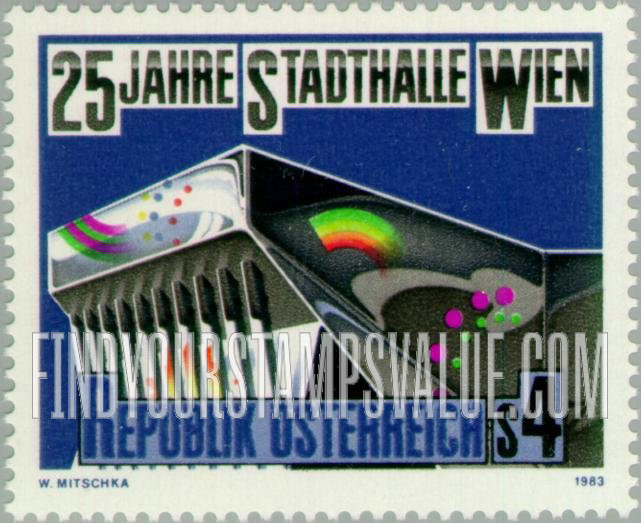 FindYourStampsValue: 25th Anniversary of Stadthall, Vienna