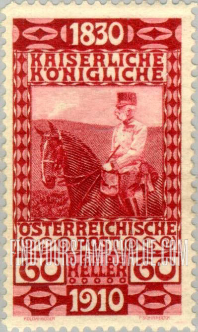 FindYourStampsValue: For Austria only, Birthday Jubilee: Franz Josef on horseback