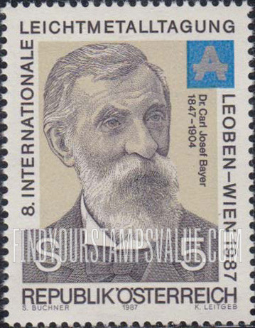 FindYourStampsValue: Dr. Karl Josef Bayer (1847-1904), Chemist